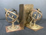 Brass Globe Bookends