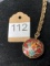 Vintage Danecraft Gold Toned Sterling Silver 925 Cloisonne Necklace WIth Chain
