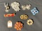 Lot of 8 Vintage Costume Jewelry Brooch Pins