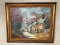 Oil On Canvas Cityscape Painting Signed Irene Thompson