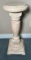 Oak Faux Marble Pedestal