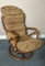 Mid Century Modern Bamboo Swivel Rocking Chair