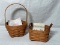 2 Small Longaberger Baskets ARTIST SIGNED
