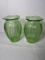 Pair of Uranium Glass Vases