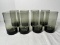 Set of 8 Mid Century Modern Smoke Glass Tumblers