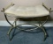 Mid Century Modern Brass Bamboo Style Bench