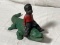 Black Americana Cast Iron Boy On Alligator