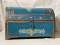 Vintage Hand Painted Blue And Floral Wood Box