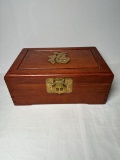 Vintage Chinese Jewelry Box With Brass Hardware