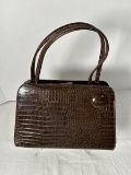 Vintage Theodor Socialites Faux Alligator Hand Bag