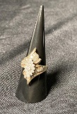 10K Gold And Diamond Ring Size 9