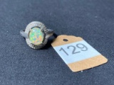 Sterling Silver 925 Opal Ring Size 7