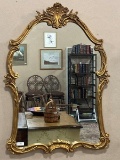 Decorative Gold Guilt Mirror With Shell Motif