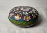 Chinese Cloisonne Round Trinket Box