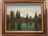Oil On Canvas Landscape Painting Signed Cannon