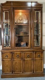 Vintage Bamboo Style Hutch