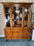 Mid Century Modern Walnut Hutch by Bassett Furniture