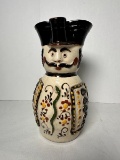 Hungarian Folk Art Figural Clay Pottery Miska Jug