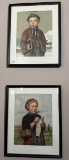 Pair of Albert Anker Boy & Girl Prints