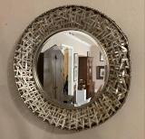 Round Woven Modernist Mirror By Uttermost
