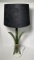 Mid Century Modern Bamboo Lamp With Shade
