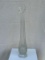 Clear Swung Glass Vase With Frosted Rose Base