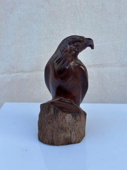 Vintage Hand Carved Wood Eagle