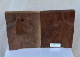 Carved Wood Horse Bookends