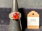 Sterling Silver 3 Stone Ring MARKED 925 Size 6