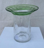 Steuben Diamond Optic Art Glass Vase