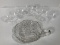Antique Cut Glass Dish and Four Glasses