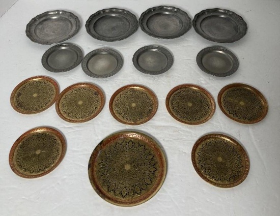 Vintage Metal Coasters of Various Sizes