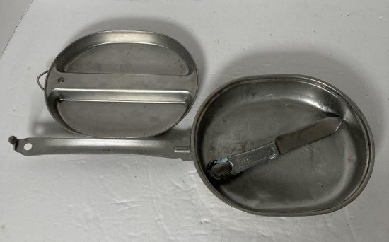 Vintage Wyott Camping Pan With Knife