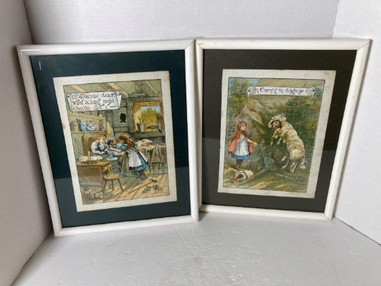 2 Little Red Riding Hood Storybook Prints