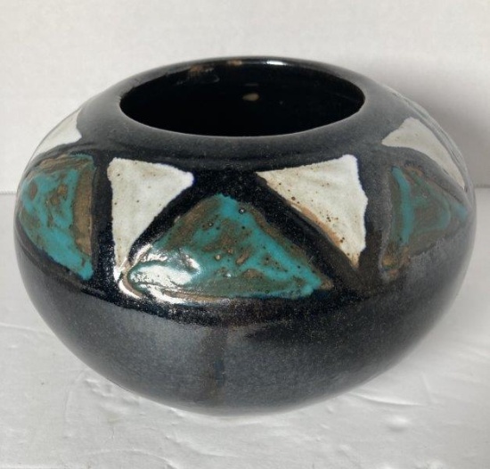 Vintage Studio Pottery Thrown Vase SIGNED