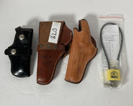 3 Holsters & Lock Lot