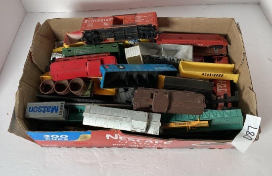 Box of Vintage Toy Trains