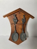 2 Vintage Decorative Spoons on Plaque