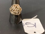 Modernist Sterling Silver Ring Size 7 MARKED