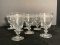 Eight Early Glass Goblets