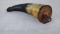 Antique Powder Horn with Carving