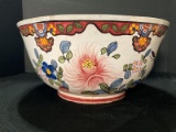 Late 18th Century Polychrome Continental Punch Bowl
