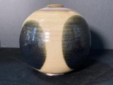 Mid Century Modern Decorated Signed Studio Pottery Vase