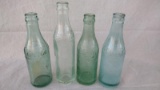 Four Straight Side Coca-Cola Bottles - Greenville, Spartanburg, Verner Springs