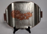 Continental Antique Beaten Copper Tray