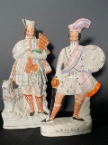 Staffordshire Scottish Bagpiper and William Wallace Figures