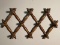 Vintage Expandable Wood Coat Rack