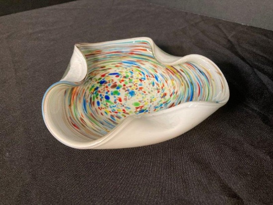 Vintage Murano Art Glass Bowl