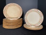 15 Piece Antique Royal Adams Titian Ware Plates