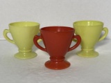 3 Anchor Hocking Short Footed Glasses